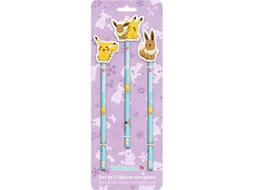 POKEMON - Flower Collection - Zestaw 3 ołówków z nakładką