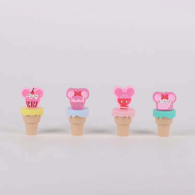 MINNIE - Zestaw 4 mini zakreślaczy "jedzenie"