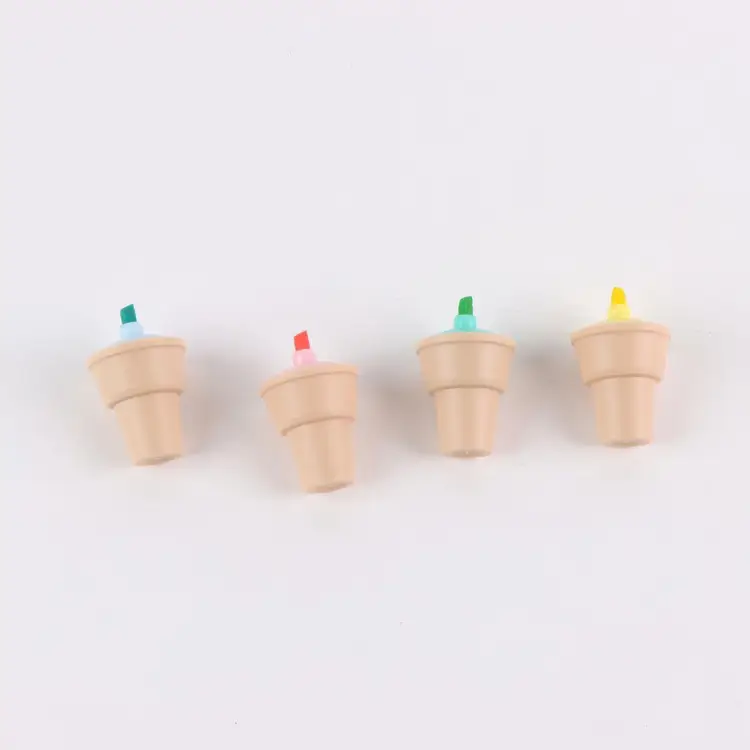 MINNIE - Zestaw 4 mini zakreślaczy "jedzenie"