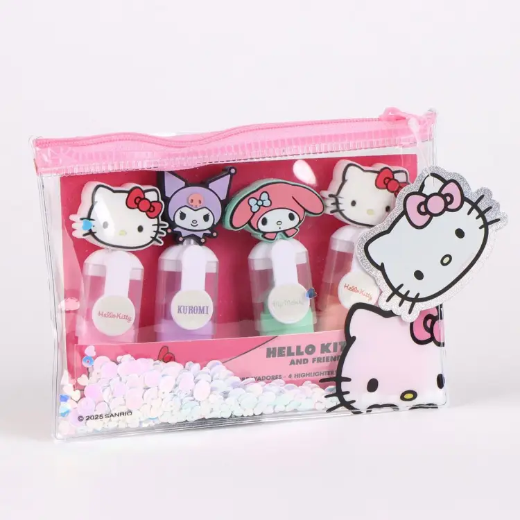 HELLO KITTY & Friends - Zestaw 4 mini zakreślaczy "głowa"