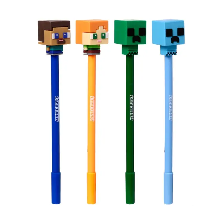 Długopis żelowy wymazywalny MINECRAFT - Chibi - Head Topper (opakowanie 36 szt.)