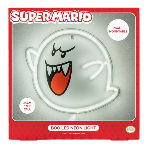 SUPER MARIO - Boo - Neonowe światło LED do montażu na ścianie 25 cm
