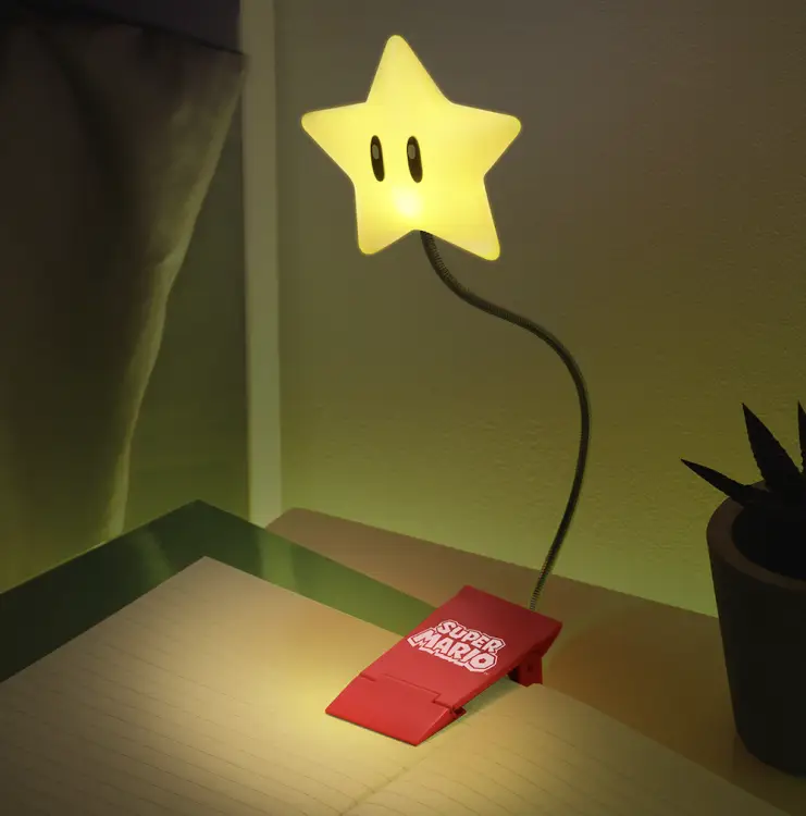 SUPER MARIO - Super Star - Lampka do książek 19 cm