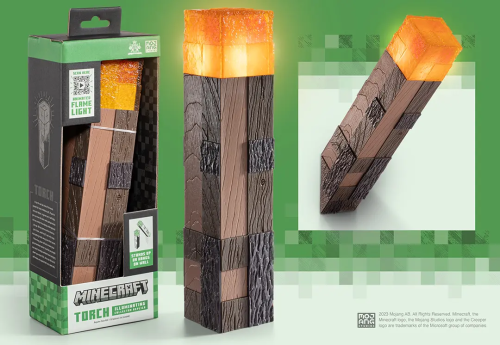 MINECRAFT - Świecąca latarka - Replika kolekcjonerska 25 cm