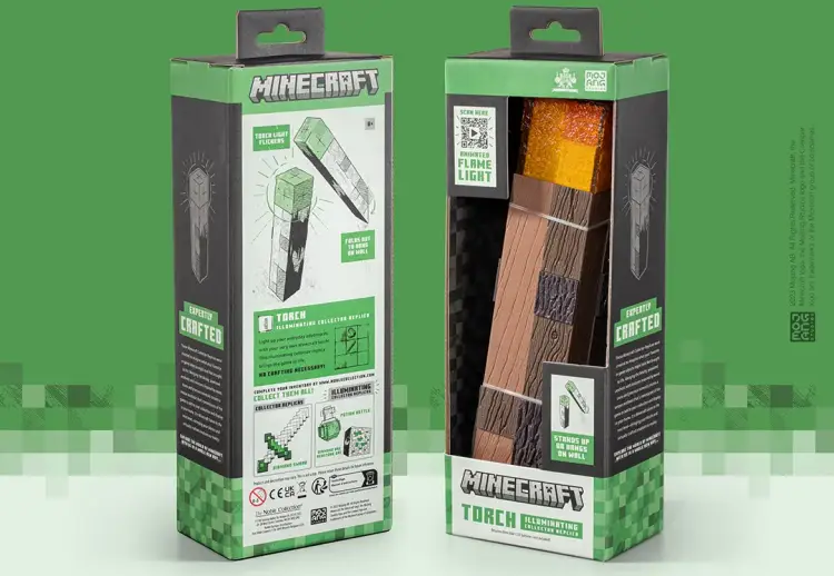 MINECRAFT - Świecąca latarka - Replika kolekcjonerska 25 cm