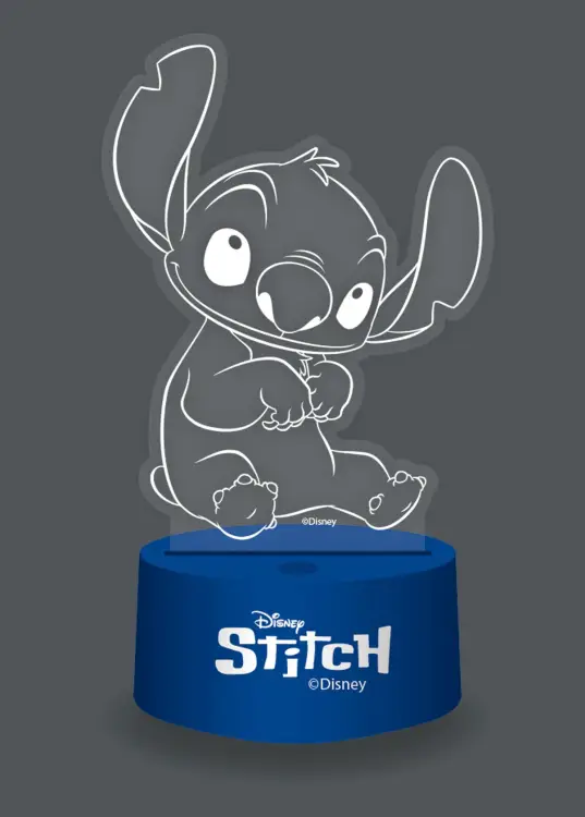 STITCH - Lampa 3D RGB z pilotem zdalnego sterowania