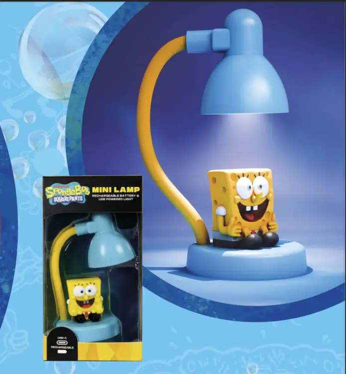 Blue Sky SpongeBob - Bob - Ładowalna Mini Lampa Biurkowa 15 cm