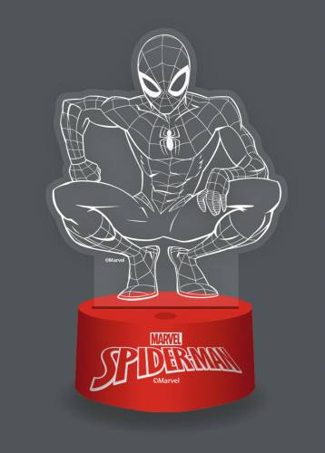 SPIDER-MAN - Lampa 3D RGB z pilotem