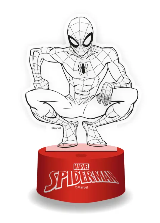 SPIDER-MAN - Lampa 3D RGB z pilotem