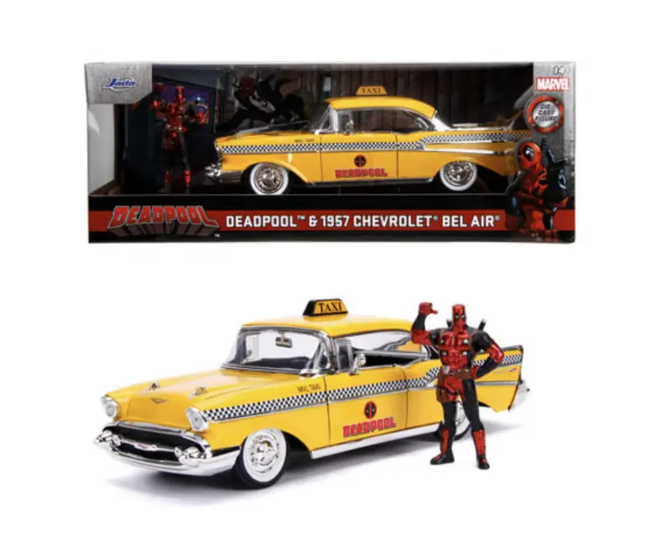 DEADPOOL - 1957 Chevy Bel Air 1 + figurka Deadpool - 1:24