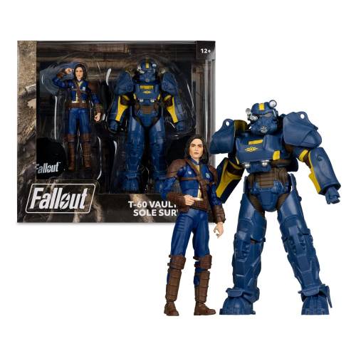FALLOUT 4 - T-60 Vault tec & Sole Survivor - Zestaw 2 figurek 18 cm