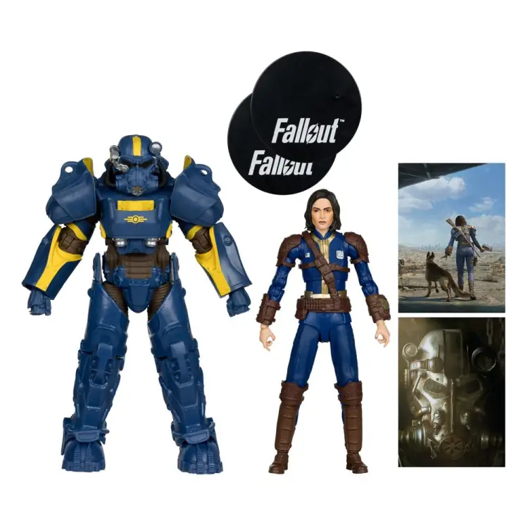 FALLOUT 4 - T-60 Vault tec & Sole Survivor - Zestaw 2 figurek 18 cm