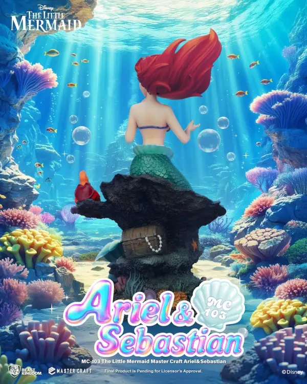 THE LITTLE MERMAID - Ariel & Sebastian - Statuetka Master Craft 42,8 cm