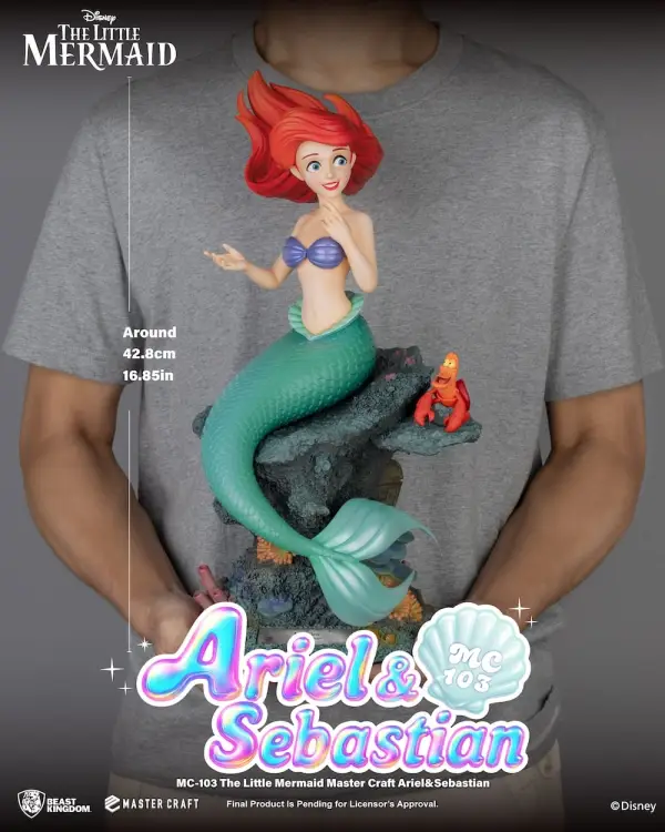 THE LITTLE MERMAID - Ariel & Sebastian - Statuetka Master Craft 42,8 cm