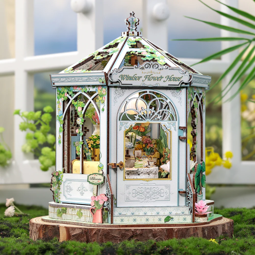 MINIATUROWY DOMEK - DIY - Windsor Flower House - 235szt + Oświetlenie LED