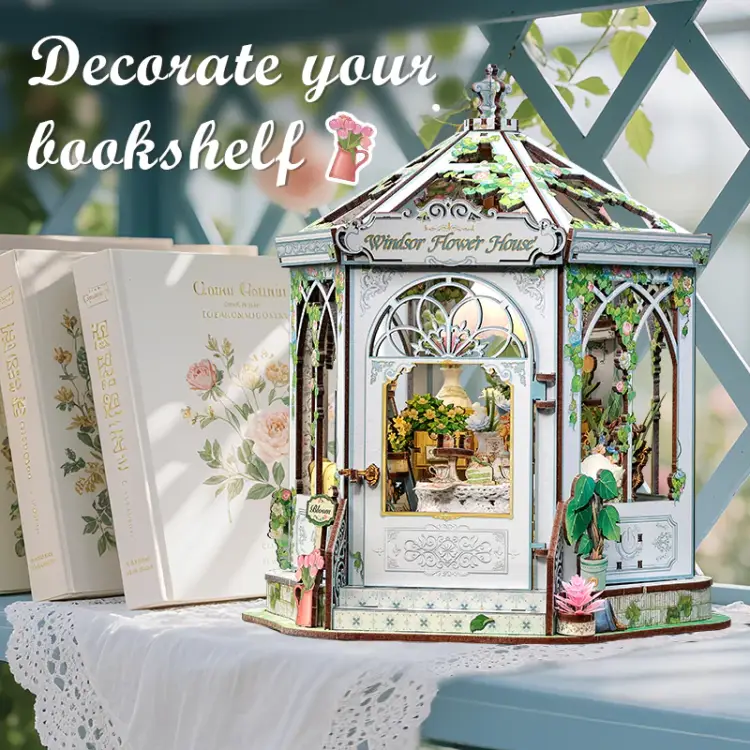 MINIATUROWY DOMEK - DIY - Windsor Flower House - 235szt + Oświetlenie LED