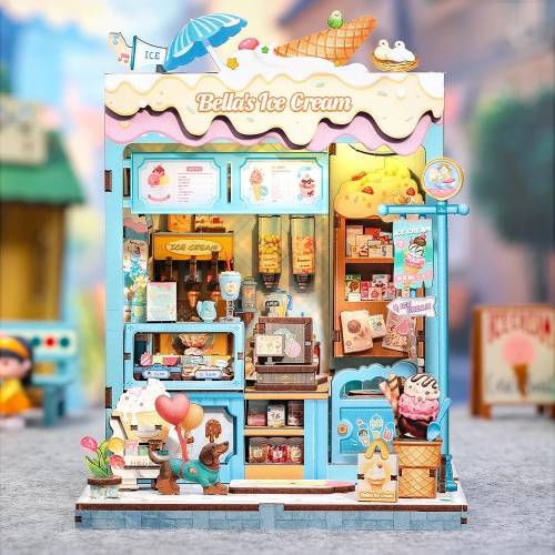 MINIATUROWY DOMEK - DIY - Lody Belli - 225 elementów + oświetlenie LED
