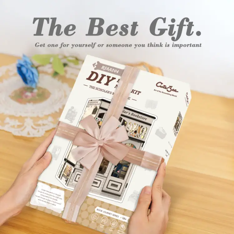 ZESTAW KSIĄŻKOWY - DIY - Księgarnia naukowa - 168szt + Oświetlenie LED