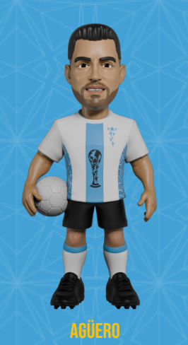 ARGENTYNA - Agüero - Figurka Minix World Legends Cup 12 cm