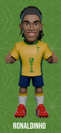 BRAZYLIA - Ronaldinho - Figurka Minix World Legends Cup 12 cm
