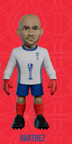 FRANCJA - Barthez - Figurka Minix World Legends Cup 12 cm