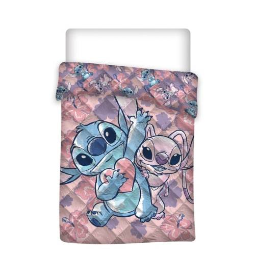 DISNEY - Stitch & Angel - Poszewka na kołdrę 140x200cm