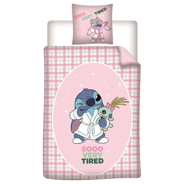 LILO & STITCH - Sooo Very Tired - Poszwa na kołdrę 140x200cm + 65x65cm