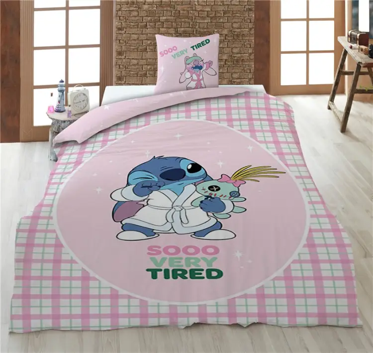 LILO & STITCH - Sooo Very Tired - Poszwa na kołdrę 140x200cm + 65x65cm