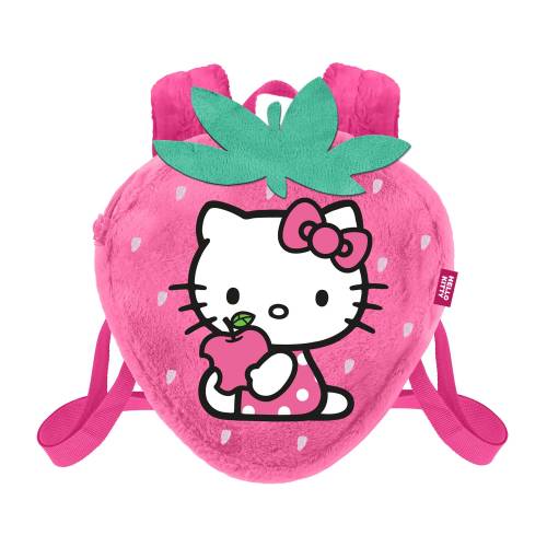 HELLO KITTY - Strawberry - Mini plecak futrzany "25x22x12cm