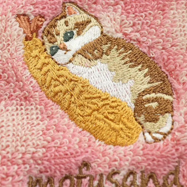 MOFUSAND - Kitten-Nyan Red Paw Print - Mini ręcznik 25x25cm