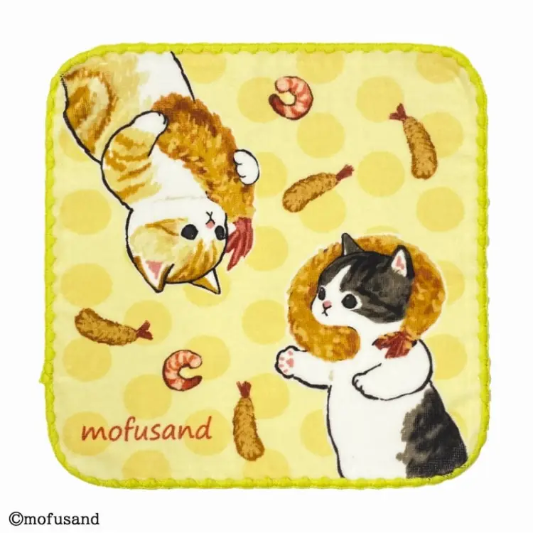 MOFUSAND - Kitten-Nyan Shrimp - Mini ręcznik 25x25cm