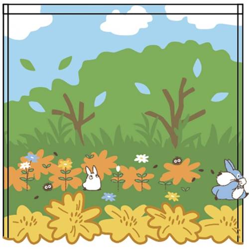 MY NEIGHBOR TOTORO - Średni i mały totoro wyścigowy - Mini ręcznik 25x25cm
