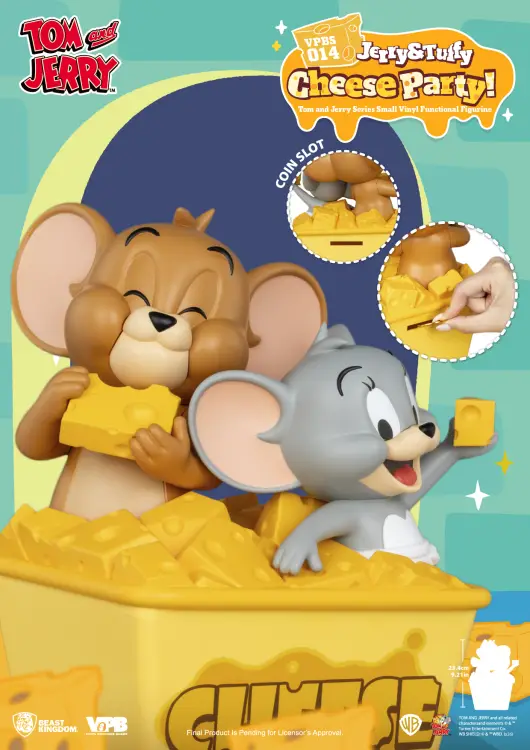 TOM & JERRY - "Jerry & Tuffy Cheese Party" - Bank 23,4 cm