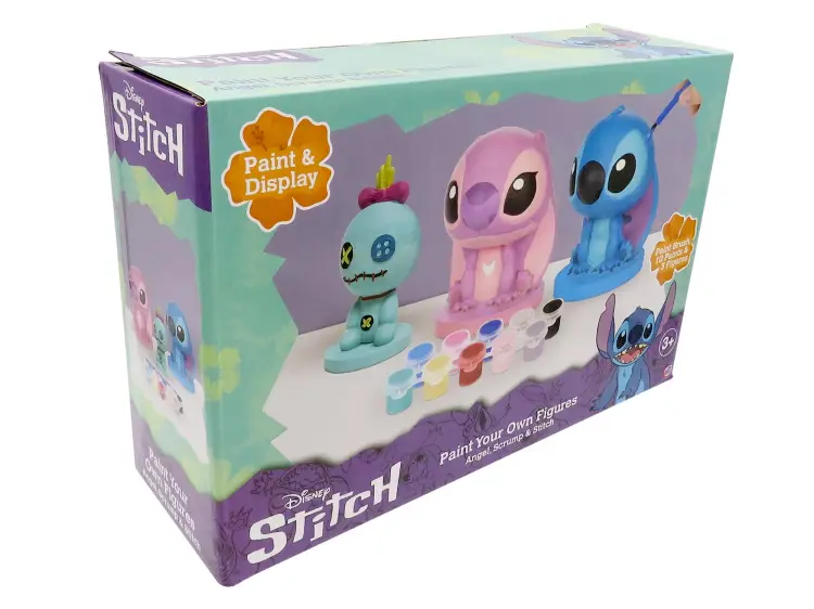 STITCH & ANGEL & SCRUMP - Zestaw 3 figurek do pomalowania