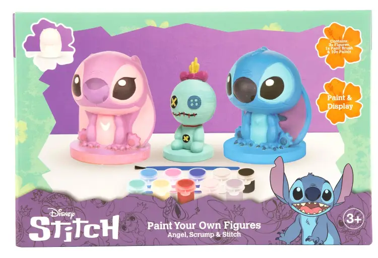STITCH & ANGEL & SCRUMP - Zestaw 3 figurek do pomalowania