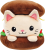 PLUSH WORLD - Koty Kasztanowy chleb - Pluszowy 23cm