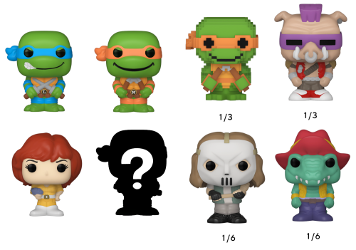 TEENAGE MUTANT NINJA TURTLES - Bitty Pop 4 Pack 2,5 cm - Leonardo