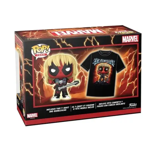 Funko POP! & Tee: Deadpool metallic - Heavy Metal - XL