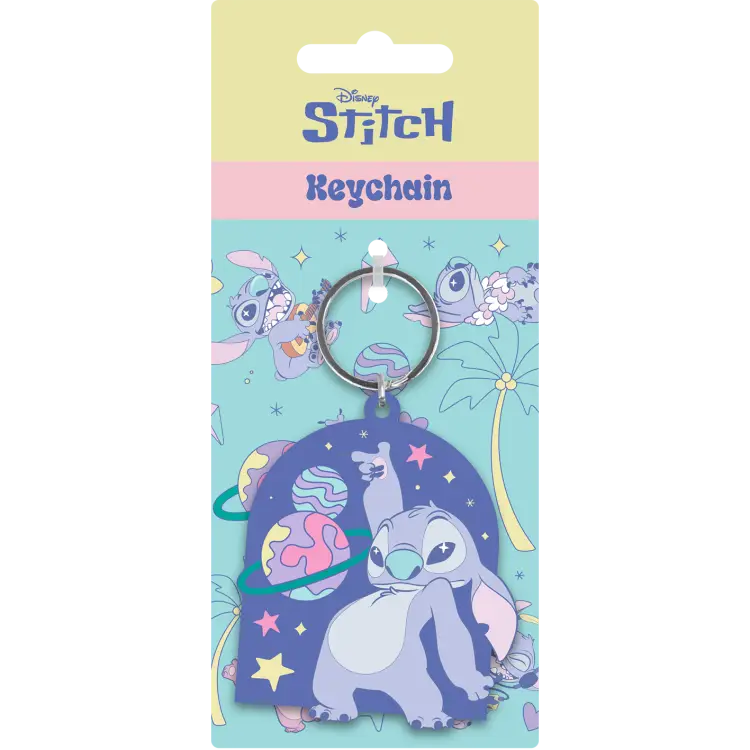 Pyramid - STITCH - Space Rocks - PVC Keychain