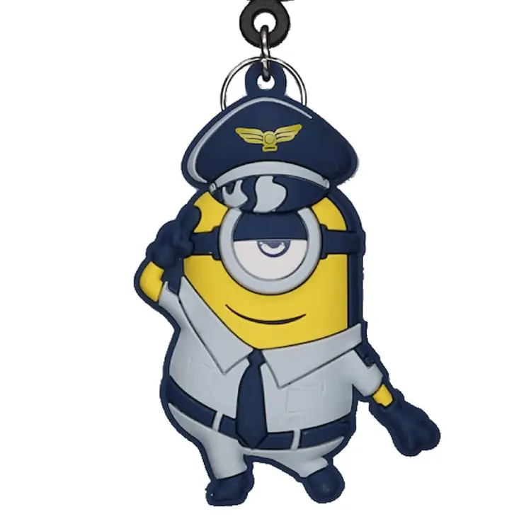 Monogram - MINIONS - Pilot Stuart - Soft Touch Bagclip Keychain