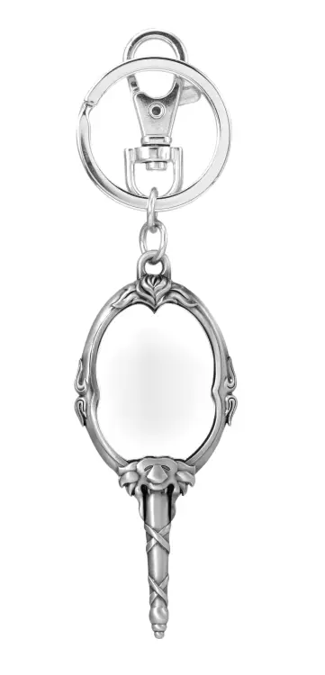 Monogram - BEAUTY AND THE BEAST - Mirror - Pewter Keychain
