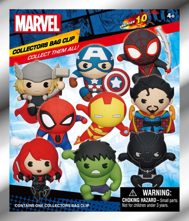 Monogram - MARVEL - Classic 3D - 3D Foam Bag Clip (Display 24 Pcs)