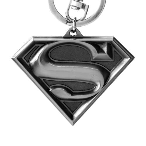 Monogram - SUPERMAN - Logo - Pewter Keychain