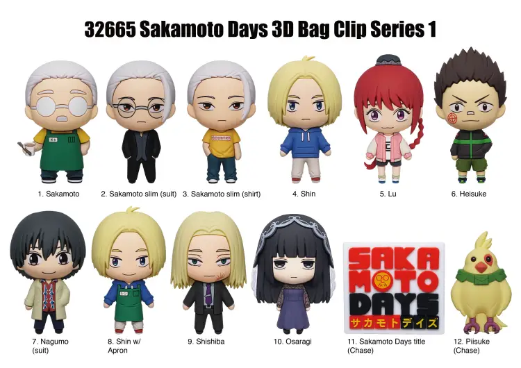 Monogram - SAKAMOTO DAYS - Series 1 - 3D Foam Bag Clip (Display 24 Pcs)
