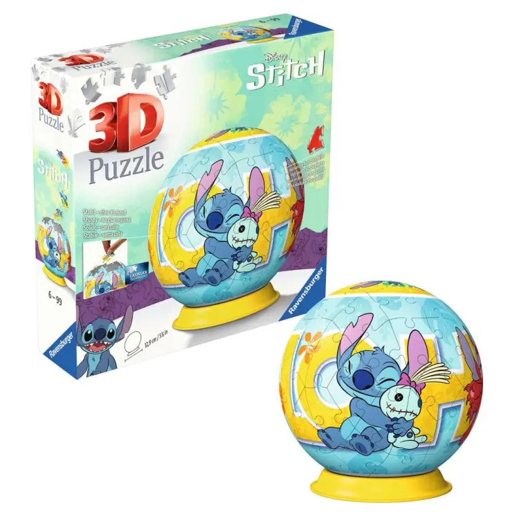 Ravensburger - LILO & STITCH - Stitch & Scrump - Puzzle 3D - Round 72p