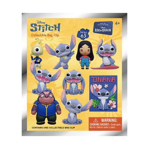 Monogram - LILO & STITCH MOVIE - Series 1 - 3D Foam Bag Clip (Display 24 Pcs)