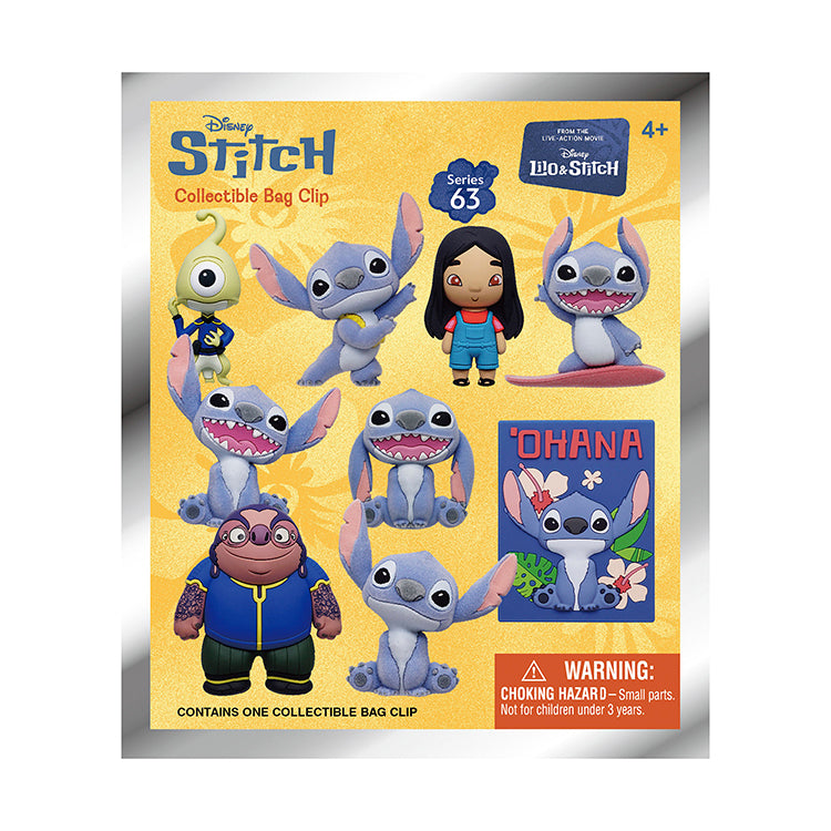 Monogram - LILO & STITCH MOVIE - Series 1 - 3D Foam Bag Clip (Display 24 Pcs)