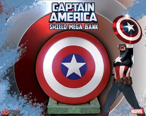 Semic - MARVEL - Captain America - Mega Money Bank Shield - 25cm