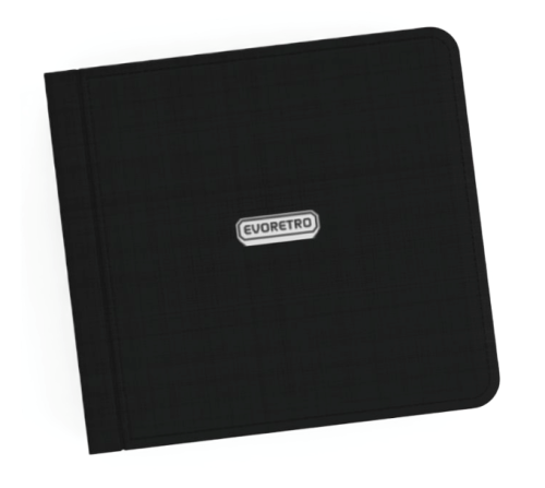Evoretro - EVORETRO - Regular card binder with zipper 4x3 - Black