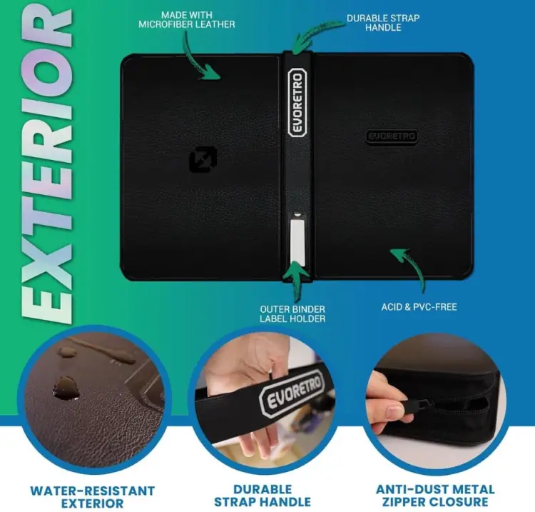 Evoretro - EVORETRO - Shield + Compact 96 Topload Cards Binder Black